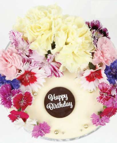 Happy Birthday Plaque - Chocolate 40 mm #2 - Click Image to Close